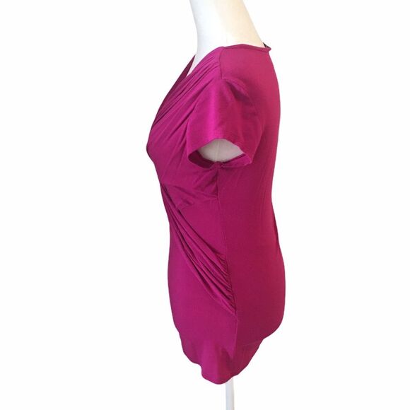 B’leev Fuchsia Criss Cross V-Neck Top - Picture 11 of 12